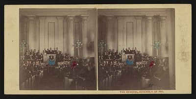 Photo:1861 General Assembly Legislative Chamber Group Portrait