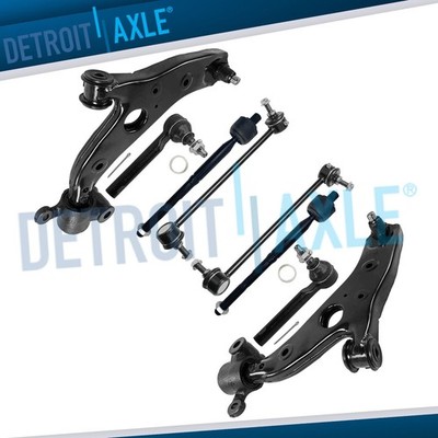 8pc Front Lower Control Arms Sway Bar Links Tie Rods for 2017-2024 Mazda CX-5