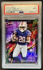 2024 Topps Finest Frank Gore Jr. RC Refractor Purple Common #/250 Bills PSA 9