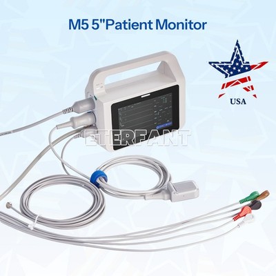 5 inch Touch Screen Multi-parameter Patient Monitor ECG RESP TEMP NIBP SPO2 PR