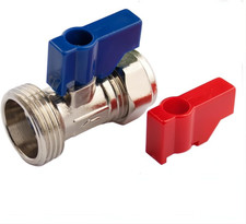 Washing Machine/Dishwasher Straight Tap Valve Connector – Hot & Cold Water Inlet