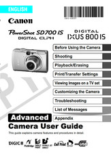 Canon POWERSHOT SD700 IS IXUS 800 Digital Camera User Owner Instruction Manual