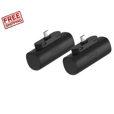 2-Pack Mini USB-C Power Bank, 5000mAh Fast Portable Charger - Travel Essential