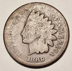 1869 P Indian Head Cent Penny  *AG - ABOUT GOOD*