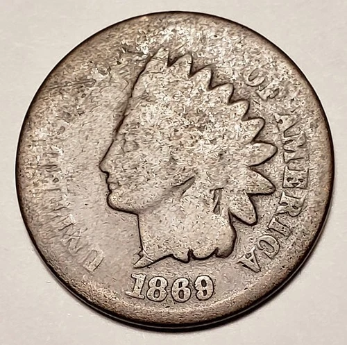 1869 P Indian Head Cent Penny  *AG - ABOUT GOOD*