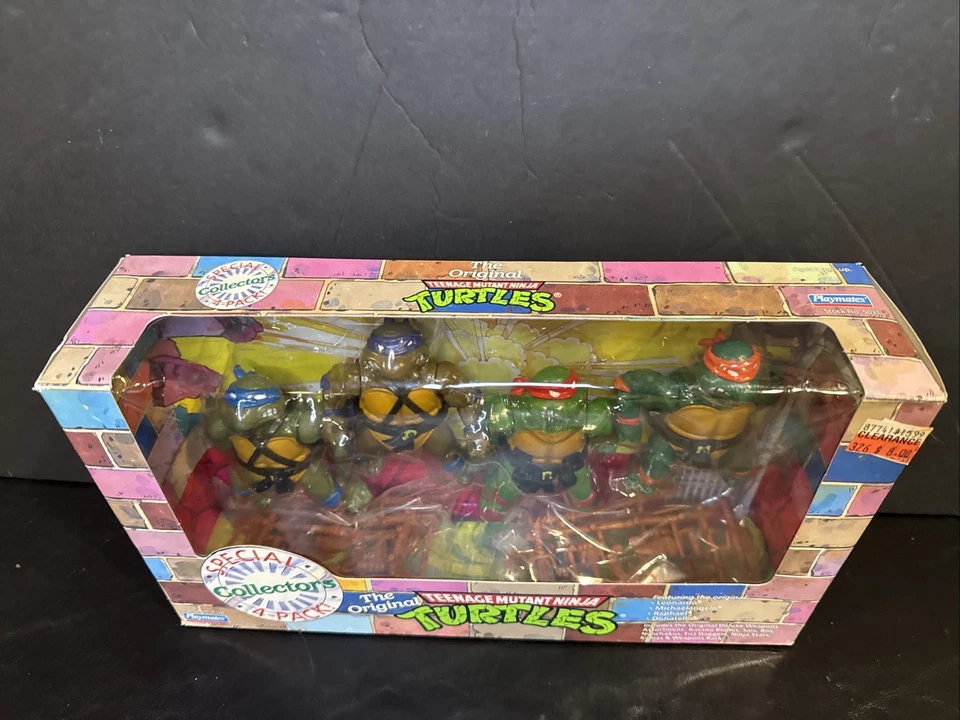 Rare SEALED 1992 TMNT Special Collectors 4-Pack New Box MIB Vintage Playmates - Image 2 of 4
