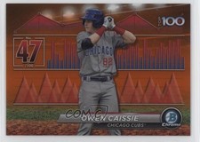 2024 Bowman Scouts Top 100 Orange Refractor 22/25 Owen Caissie #BTP-47 3r4