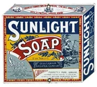 VINTAGE SUNLIGHT SOAP PORCELAIN SIGN GAS OIL RESTROOM LAUNDRY GAS STATION OIL