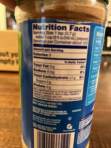 NESTEA Instant Unsweetened Iced Tea Mix 3 OZ Discontinued 30 Quarts Sealed RARE - Picture 4 of 7