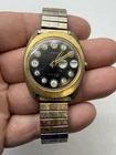 Vintage Timex Telephone Dial Day Date Watch - Gold Tone