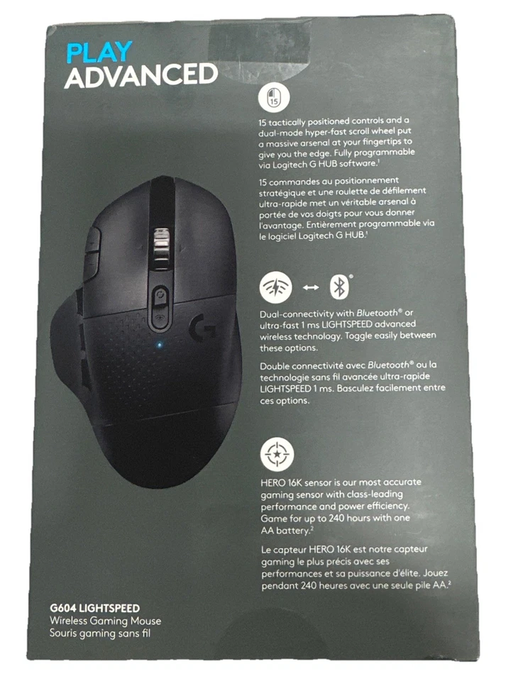 Logitech G604 Lightspeed Wireless Gaming Mouse - Image 3 of 3