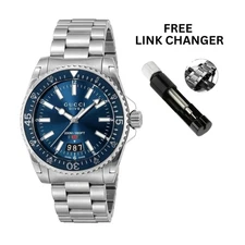 Gucci YA136311 Men's Dive 40mm Swiss Quartz Watch Blue Dial Stainless Steel