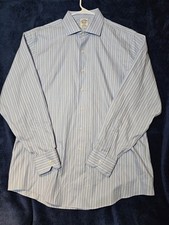 Brooks Brothers Men's Size 16 1/2 -35 Shirt Regent Non-Iron Blue Stripe