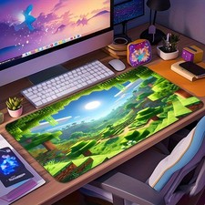 1pc Pixel Art Scene Gaming Mouse Pad, Desktop Decorative Desk Mat for Gamers,