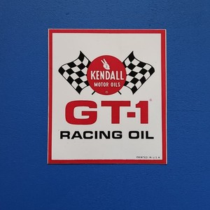 KENDALL GT-1 Racing Oil - Original Vintage 1960's 70's Racing Decal/Sticker