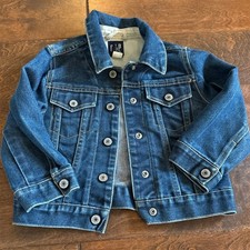 Gap Kids Icon Medium Wash Denim Jean Jacket Blue Girl's Size XXS 3 Y2K