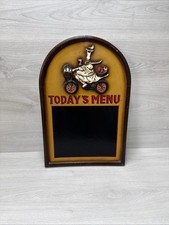 Very Rare,Vintage Kitchen /Pub,Chefs chalk board "Todays Menu" Italian Wall Hung