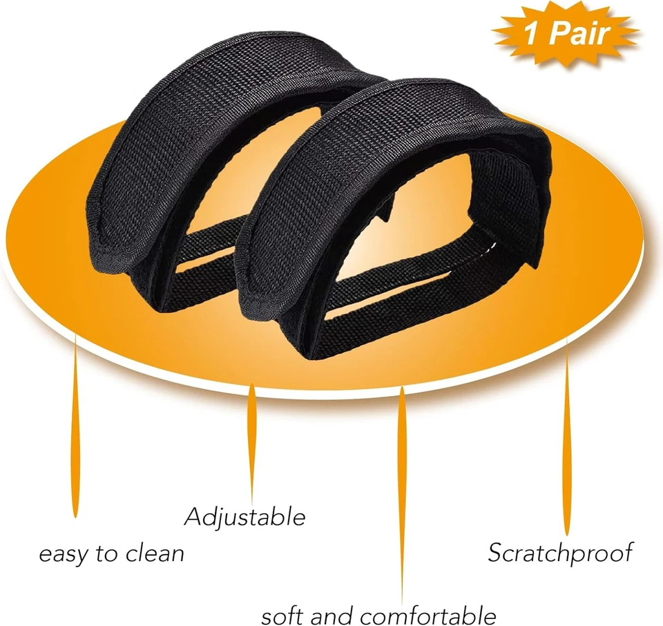 2pcs Bicycle Pedal Strap Adjustable Anti-slip Cycling Stirrups Bike Foot Holder - Image 3 of 4