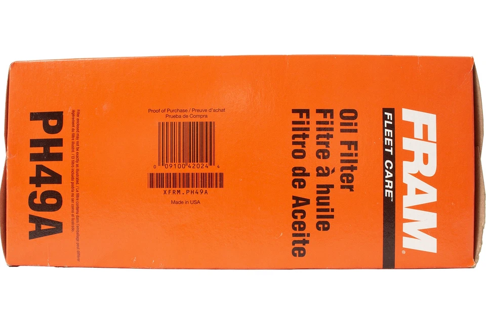 FRAM Fleet Care Oil Filter Fits 1981-07 Kenworth Med/HD Trucks Part Number PH49A Foto 4 de 4