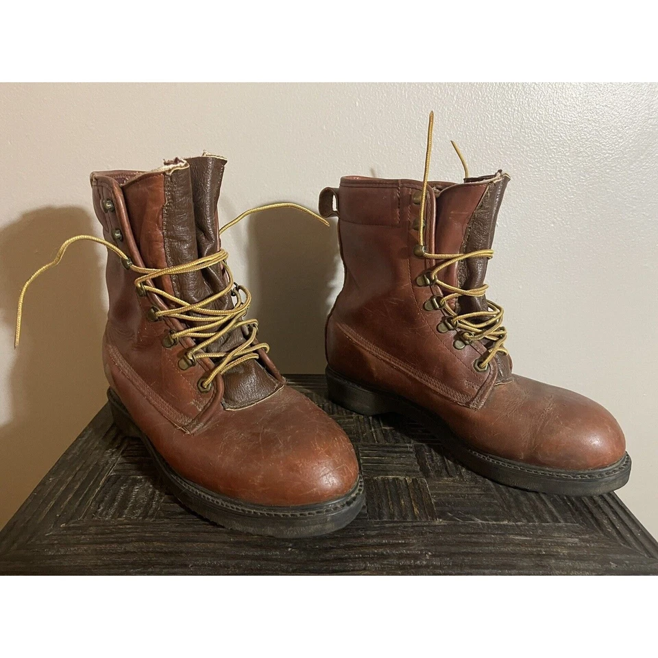 Botas de trabajo de cuero Eddie Bauer Gore Tex de colección con cordones para hombre talla 9D Foto 2 de 4