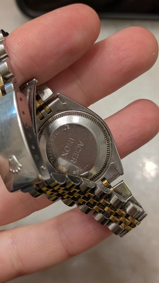 ladies steel gold rolex datejust 26mm 69173 - Image 4 of 4