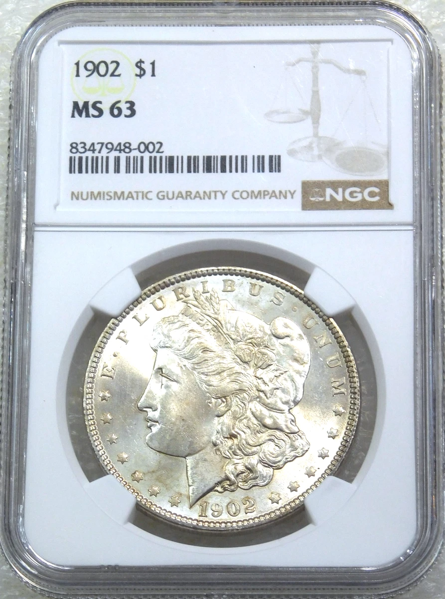 MS 63 Graded 1902 Year Morgan US Dollars (1878-1921) for sale | eBay