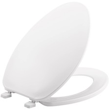 Bemis 170000E longated Closed Front Toilet Seat with Cover in White