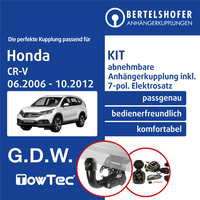 AnhäNgerkupplung Abn. U.7Pol Spez. E-Satz für Honda CR-V III Typ RE 06-12 AHK