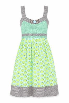 Luna Llena Damen A-Linien Kleid Größe S UK '' Mehrfarbig Blumen Knielang
