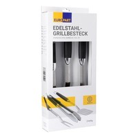 Europart 10070727 Grillbesteck Bbq Set Grillzange + Grillwender + Grillgabel Mit
