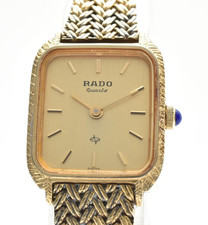 RADO 133.9517.2 Vintage Exc 5 Women's Watch Quartz Gold Dial Square Case