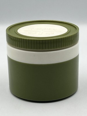 Vintage Thermos King-Seeley Model 1155/3 Insulated 8oz Jar Green/White
