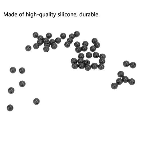 (Schwarz) 50 Stück 8mm Space Beans Set Silica Gel Angelschnur Stopper Kollis NS - Bild 5 von 24