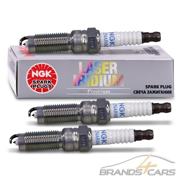 3X NGK ZÜNdkerze FÜR Ford B-MAX C-MAX Ecosport Fiesta Focus Mondeo 1.0 Ecoboost-image