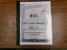 Vintage WRL Electronics Globe Linear Amplifier Model LA-1 Manual COPY