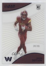 2022 Panini Chronicles Clear Vision Rookies Purple 14/49 Jahan Dotson 11pj