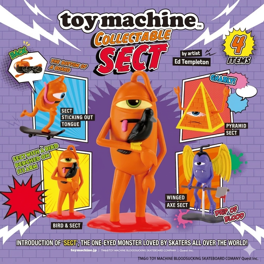 Toy Machine Sect Figure Collection Full Set of 4 Kenelephant