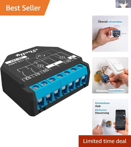 Shelly Plus 2PM | Wi-Fi & Bluetooth 2 Channel Smart Relay Switch 2 Devices
