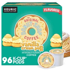 The Original Donut Shop Vanilla Cream Puff Cafe, Keurig Single Serve K-Cup Po