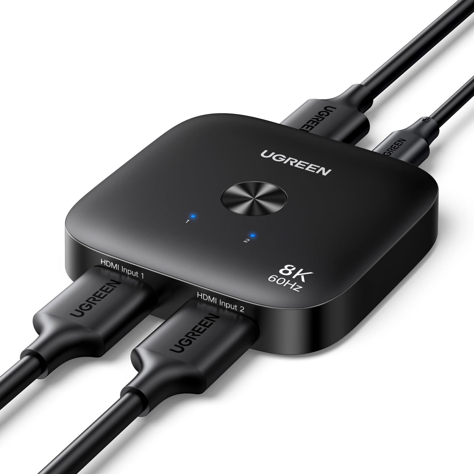 UGREEN HDMI 2.1 Switch, 4K@120Hz 8K@60Hz Switcher 2 IN 1 OUT, Hdmi Black