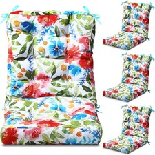 4 Set Outdoor Patio Chair Cushions 20 x 42 in Deep Seat Waterproof Patio
