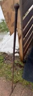 Civil War Era Antique Leather Wrapped Walking Plantation Stick Cane Steel Rod