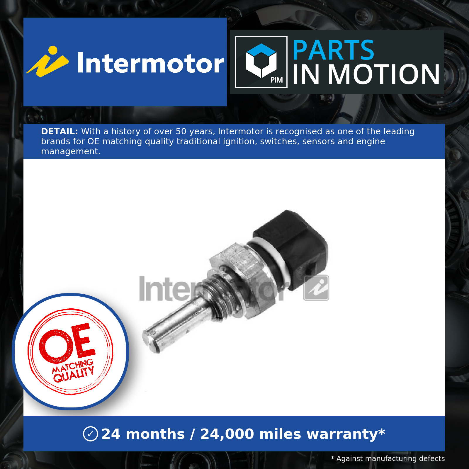 Coolant Temperature Sensor fits CITROEN XM Y3, Y4 2.0 92 to 00 Sender Intermotor - Image 7
