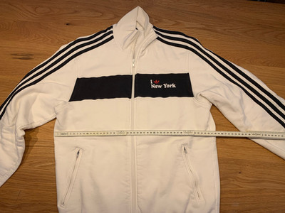 adidas Trainingsjacke Größe M I love NY weiß schwarz