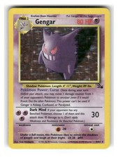 Gengar 5/62 Holo Rare Fossil Pokemon Unlimited Holo Lightly Played on eBay