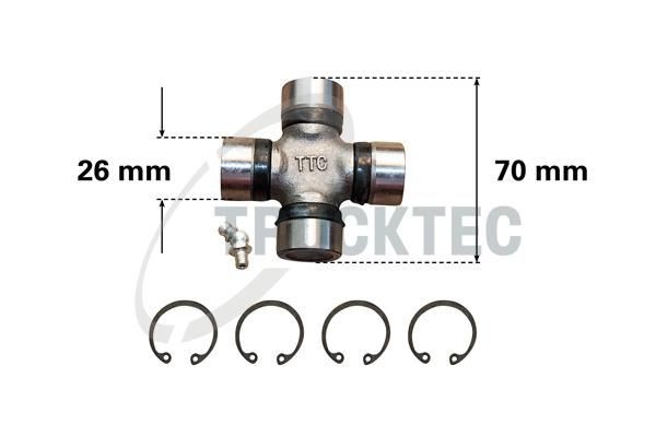 Joint arbre transmission TRUCKTEC 0234011 résout les vibrations MERCEDES U741