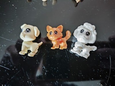 Kinder Infinimix Toy Game Lot - Three Animals: Beige, Orange and White Dogs