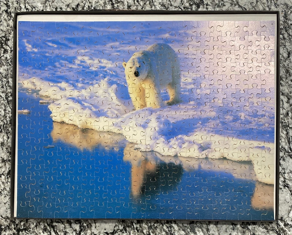 🔵🔵RARO, BROCAS Y PIEZAS, Rompecabezas de Madera, Oso Polar, Levantarse y Brillar 308 De Colección Foto 3 de 4