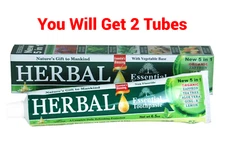 Organic Herbal Toothpaste 100% FLUORIDE FREE VEGETABLE Base Natural 5 In 1