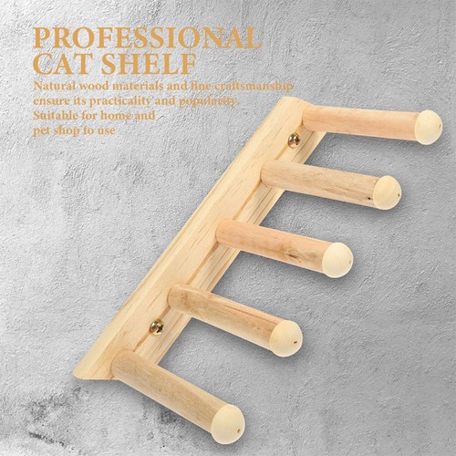 2 Pcs Katzenschleif Katzenkletterbrett Aus Holz Katzenstufen Für Die Wand - Bild 6 von 12